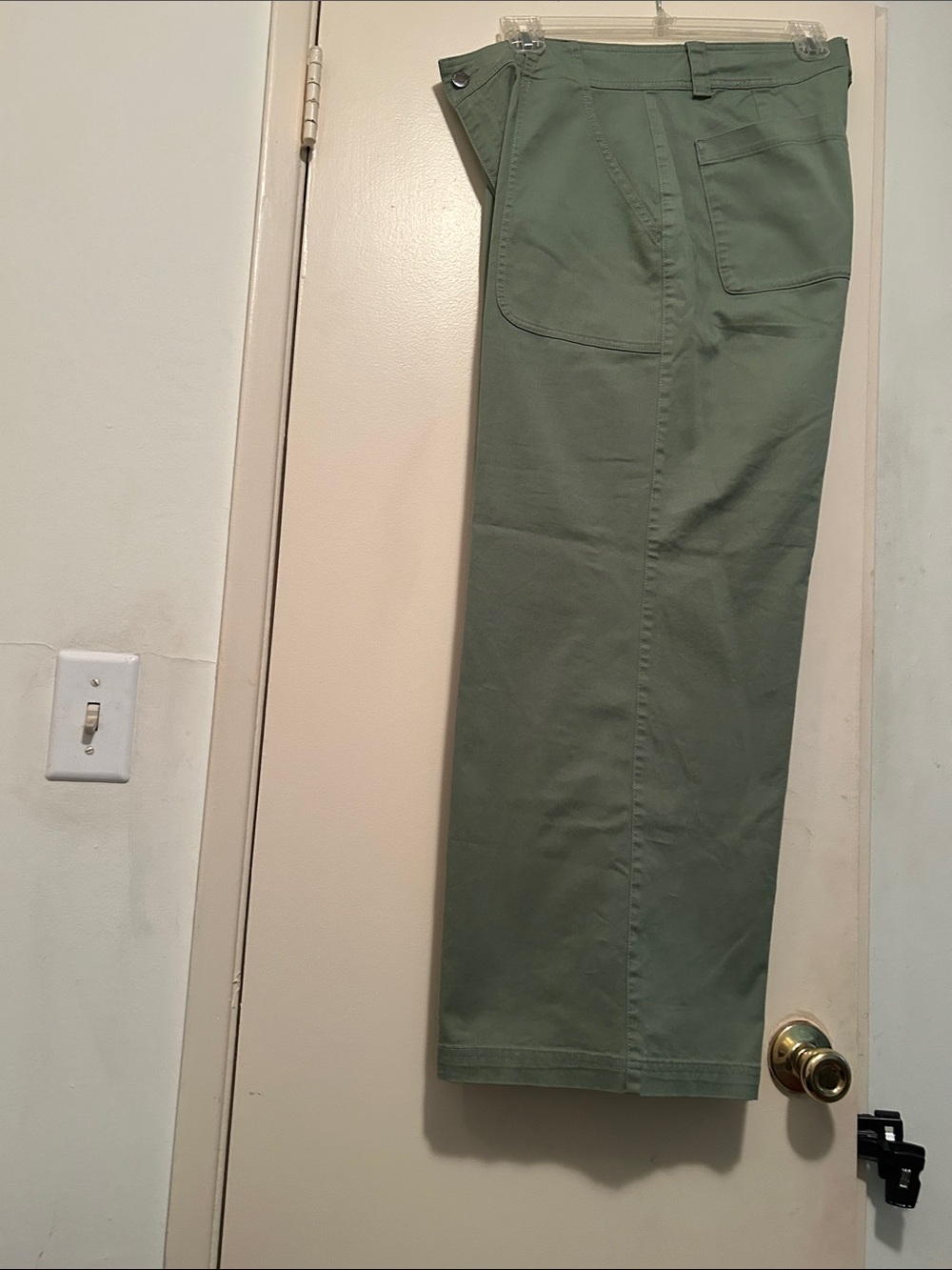 Olive Green Boot Cut Utility Pants